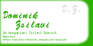 dominik zsilavi business card